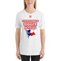 Short-sleeve unisex t-shirt "20102-0051 Everything Is Bigger In Texas (Red Logo)"