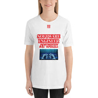 Short-sleeve unisex t-shirt "20102-0081 Software Engineer At Work (Red Logo)"