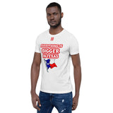 Short-Sleeve Unisex T-Shirt "10102-0051 Everything Is Bigger In Texas (Red Logo)" - JCBTGlobal