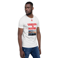 Short-Sleeve Unisex T-Shirt "10102-0111 Wisdom Is Power (Red Logo)"