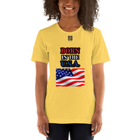 Short-Sleeve Unisex T-Shirt "20102-0041 Born In The U.S.A. (Black Logo)"