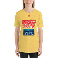 Short-sleeve unisex t-shirt "20102-0081 Software Engineer At Work (Red Logo)"